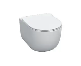 Kerasan Flo Унитаз подвесной 54x37 см безободковый, без сидения, с креплением, цвет: Bianco lucido 311101