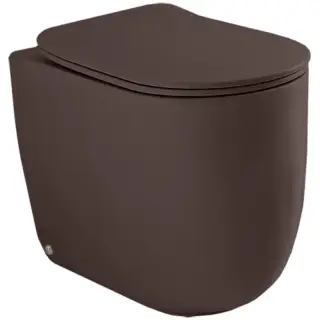 Kerasan Nolita Унитаз приставной 55x35 см безободковый, с крепл., без сиденья, цвет: Borgogna matt 531875