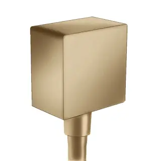 Hansgrohe FixFit Square Шланговое подключение с клапаном обратного тока, цвет: шлифованная бронза 26455140