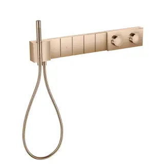Axor Edge Термостат для ванны встраиваемый, 5 потребителя, цвет: полированное розовое золото 46730300