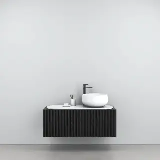 Cielo Delfo Тумба с дверцей, с отверстиями, цвет: Rovere Nero DECDERO