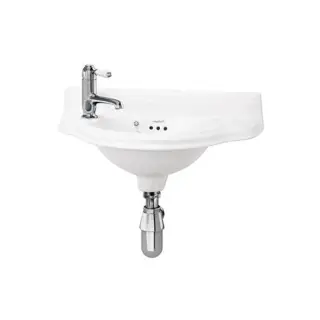 Burlington Cloakroom Раковина подвесная 51х26 см, перелив, 1 отв. под смеситель, цвет: белый глянец P13L