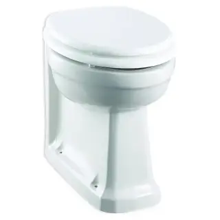 Burlington Classic Чаша для приставного унитаза, воронка-водоворот 36,5х48 см, цвет: белый глянцевый P14