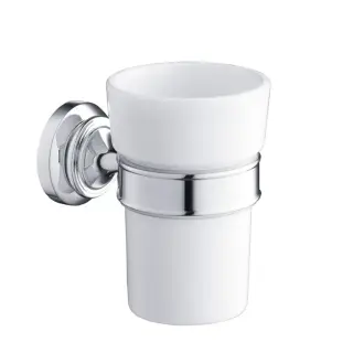 Burlington Savoy Подстаканник, одинарный из керамики, подвесной, цвет: хром глянцевый RA50