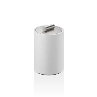Decor Walther Stone DMD S Баночка универсальная 11x8 см, с крышкой, цвет белый сталь матовая 0971255