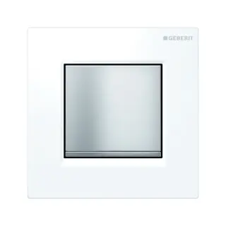 Geberit Sigma 30 Кнопка смыва для писсуара, пластик, цвет: белый матовый, главиша хром матовый 116.017.KL.1