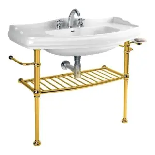 Kerasan Retro Консоль 100x54 см, под раковину на 100 см, с полкой, цвет: Oro 730091