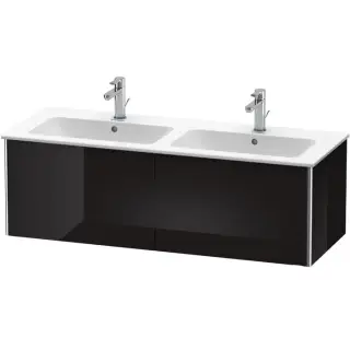 Duravit XSquare База под раковину 128х47,8х40 cм, с 2 выдв ящик, цвет черный глянц. XS407504040