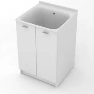 Kerasan Aquadom Тумба для постирочной 60x60x86h см, напольная, с рак. и сиф., цвет: Bianco matt 9165k3*0