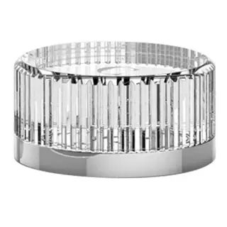 Fantini Venezia Ручка для смесителя, левая, стекло, (горячая вода), цвет Хром-Черный 29 02 N647C5