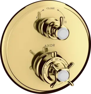 Axor Montreux Термостат для душа встраиваемый на 2 потребителя, цвет: полированное золото 16820990