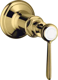 Axor Montreux Запорный вентиль с рычаговой рукояткой, внешняя часть, цвет: полированное золото 16872990