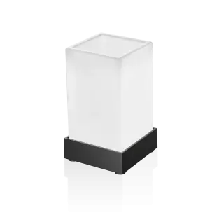 Decor Walther Corner SMG Стакан настольный, стекло сатинированное, цвет: черный матовый 0562560