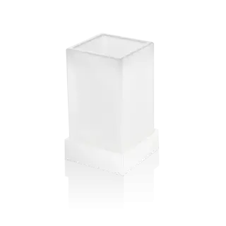 Decor Walther Corner SMG Стакан настольный, стекло сатинированное, цвет: белый матовый 0562550