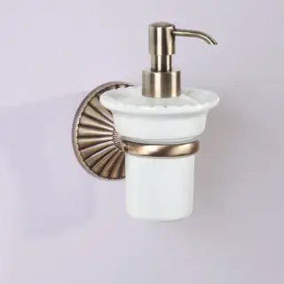 TW Retro Opal Дозатор для жидкого мыла, подвесной, керамическая колба, цвет: бронза TWOP108br