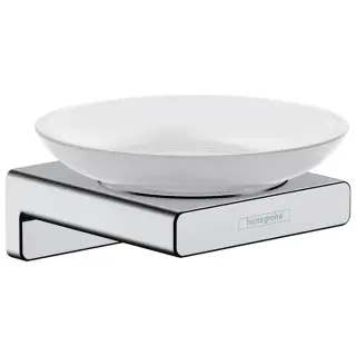 Hansgrohe AddStoris Мыльница подвесная со стеклянной чашей, латунь цвет: хром 41746000
