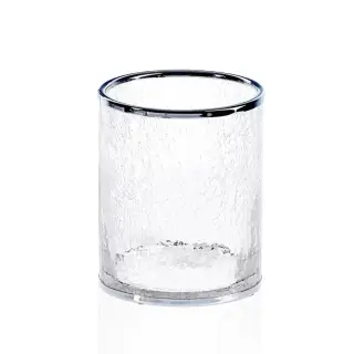 Decor Walther Crack AB Корзина для мусора 18,5x23 см французское стекло Craquele, цвет: хром 0933300