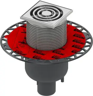 Tece Drainpoint S Трап для душа точечный, универсальный фланец, декор. вставка, цвет: хром матовый 3601300