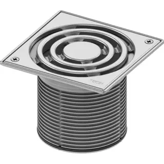 Tece Drainpoint S Декоративная решетка точечного трапа с монтаж. элементом 15х15 см, цвет: хром мат. 3660010