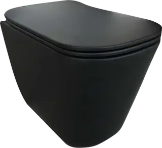 Kerasan Tribeca Унитаз приставной 55x35 см безободковый, с креплением, без крышки, цвет: Nero matt 511831