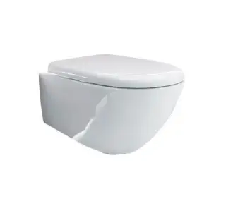 Kerasan Aquatech Унитаз подвесной 55x36,5 см безободковый, без сидения и креп., цвет: Bianco lucido 371401