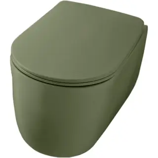 Kerasan Nolita Унитаз подвесной 55x35 см, безободковый, с креплением, цвет: Verde matt 531411