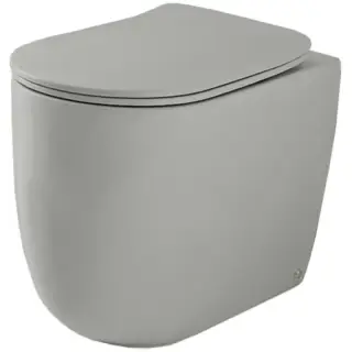 Kerasan Nolita Унитаз приставной 55x35 см безободковый, с креплением, без сиденья, цвет: Grigio matt 531859