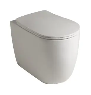 Kerasan Nolita Унитаз приставной 55x35 см безободковый, с креплением, без сиденья, цвет: Bianco matt 531830