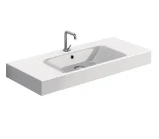 Kerasan Cento Раковина подвесная/накладная 100x45 см, с 1 отверстием под смеситель, цвет: Bianco 355001*1