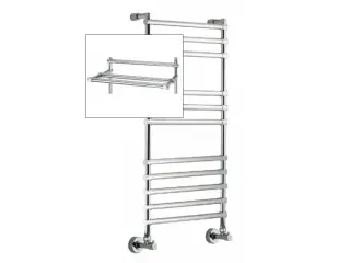 Margaroli Sole 464/11 Полотенцесушитель водяной с полкой для ГВС 53,5х108h (47) нижнее, цвет: chrome 4644711CRP