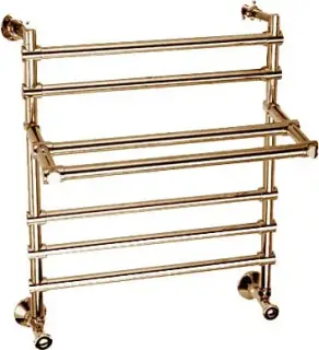 Margaroli Sole 452 Полотенцесушитель водяной с полкой 53,5х62h (47) нижнее, цвет: bronze/old brass 4524705OBP