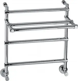 Margaroli Sole 455 Полотенцесушитель водяной с полкой для ГВС 53,5х60h (int 47), нижнее, цвет: chrom 4554703CRP