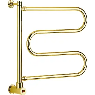 Margaroli Vento 500 Полотенцесушитель электрический поворотный 55х61h (57,5), нижнее, цвет: gold 500GOB