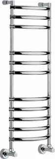 Margaroli Luna 434 Полотенцесушитель водяной для ГВС 42,5х107h (36) выгнутый, нижнее, цвет chrome 4343711CRN