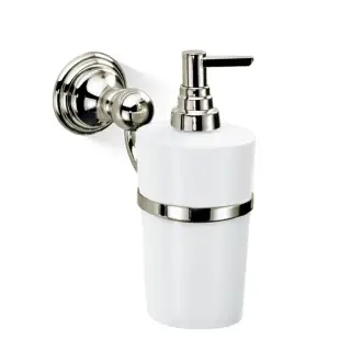 Decor Walther Classic WSP Дозатор для мыла, подвесной, керамическая колба, цвет: никель полированный 0511530