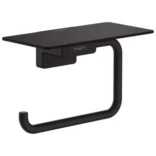 Hansgrohe AddStoris Держатель для туалетной бумаги с полкой, латунь цвет: черный 41772670