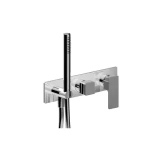 Fantini Mint Смеситель для душа, на 2 источника, с ручн душем, цвет нерж. сталь 34 93 F784B