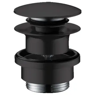 Hansgrohe Донный клапан для раковины Push-Open универсальный, цвет: матовый черный 50100670