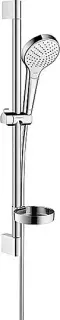 Hansgrohe Croma Select S Душевой гарнитур:лейка 3 режима,штанга 67 см,шланг 160 см, цвет: белый/хром 26566400