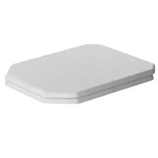 Duravit 1930 Сиденье для унитаза восьмиугольное, микролифт, петли нержавеющая сталь, цвет белый 0064890000