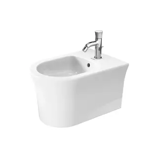 Duravit White Tulip Биде подвесное 37x54cм с 1 отв. под смес., без покрытия Wondergliss, цвет: белый 2293150000