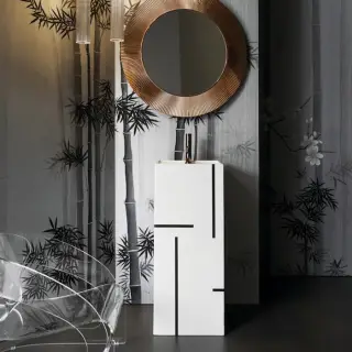 Laufen Kartell Свободностоящая раковина 37,5х43,5хh90 см, с 1 отв., цвет белый 8.1133.1.D01.111.1