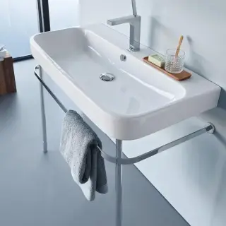 Duravit Happy D.2 Раковина для мебели шлифованный с перел., хром, 80x50,5 см, цвет белый 2318800027