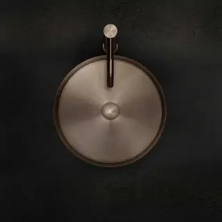 Gessi 316 Total Look Раковина 40 cм, для установки на столешницу, цвет: Copper brushed pvd 54601#708