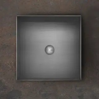 Gessi 316 Total Look Раковина 40x40 cм, для установки на столешницу, цвет: Steel brushed 54605#239