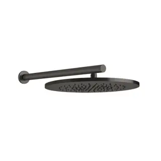 Gessi 316 Bath-Shower Верхний душ 36 см, кронштейн настенный 45 см, цвет: black metal brushed PVD 54148#707
