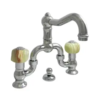 Nicolazzi Onice Смеситель для раковины на 2 отвертсвия с донным клапаном, цвет хром 2119CR09O