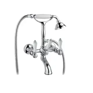 Nicolazzi Petit Mont Blanc Смеситель для ванны с душем duplex настенный на 2 отв, цвет хром 1402CR78