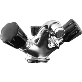 Devon&Devon Black Morris Смеситель для биде на 1 отв., ручки черные, цвет: хром DDMRBL320CR