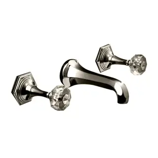 Devon&Devon Excelsior Gemstone Смеситель для раковины на 3 отв., цвет: блестящий никель EXC-GM133MNK